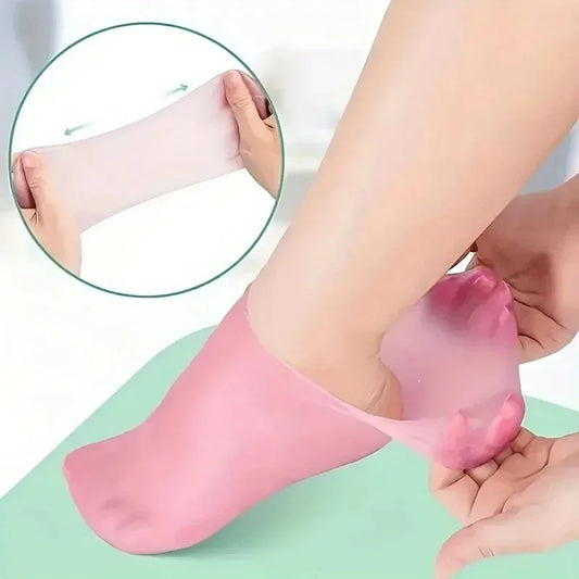 Elastic Silicone Moisturizing Foot Socks for Dry …Cracked Feet Foot Care Socks Massage Moisturizing